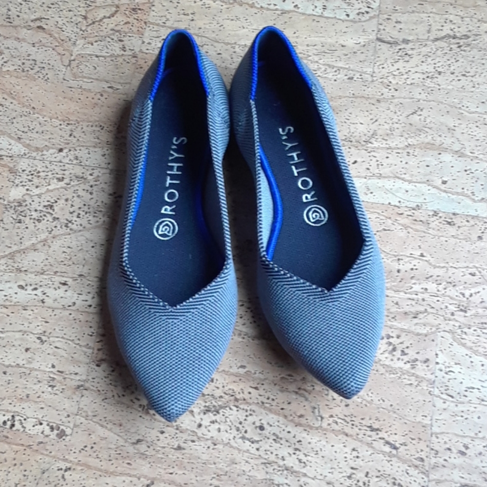 Rothy's Cloud Grey Points sz 8